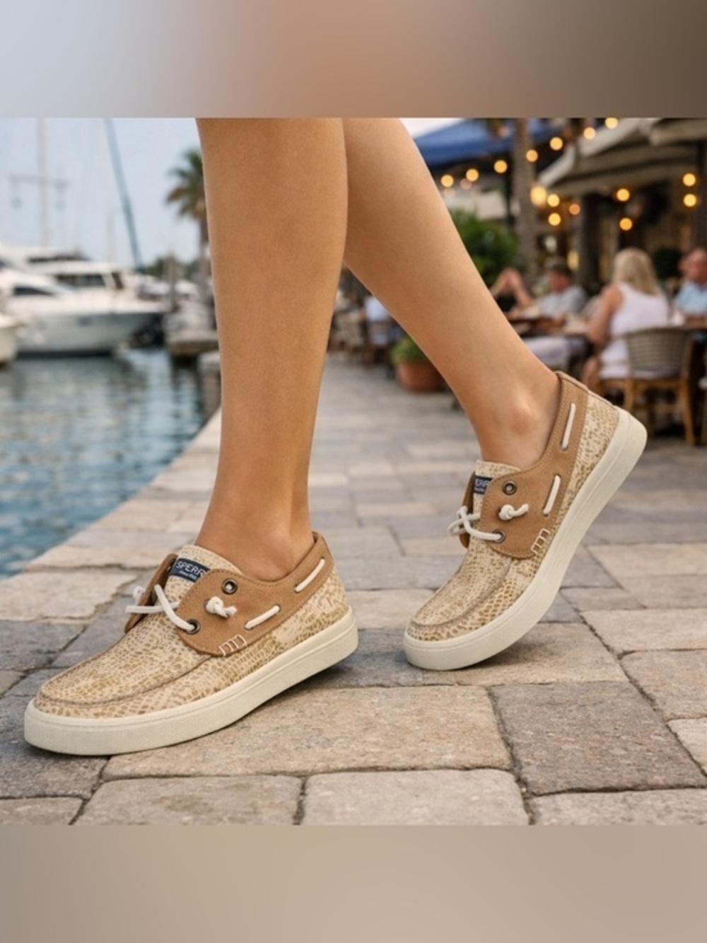 Sperry Top Spider Crest Resort Python print